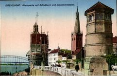 CPA Dusseldorf Rheinpartie put Schlossturn und Dusselschloschen