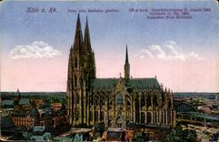 Germany Koln amndt Rhein Dom von Rathaus gesehen