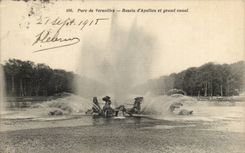 Park of Versailles CPA Basin of Apollo and the large canal