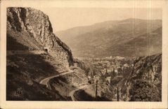 Pierrefitte CPA Ansicht-Strasse von Cauterets und von Tunnel