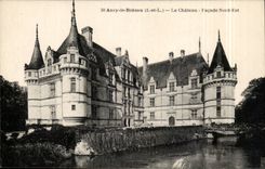 Azay le Rideau CPA Le chateau national FAcade Nord Est