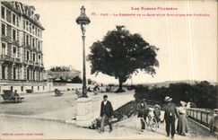 Abfall Pau-CPA der Station und der Prachtstrasse der Pyrenees