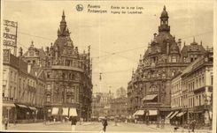 Belgie Belgien Antwerpen CPA Eingang der Strasse Leys
