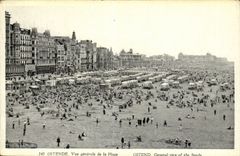 Belgie Belgium Ostend CPA View of the beach