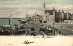 Belgie Belgien Antwerpen CPA Landungstadium und Musee Steen