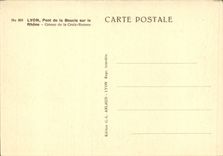 Lyon CPA Bridge of the loop on the Rhone Slope of the Russet-red Cross