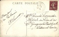 Route de Yenne has St GEnix on Guiers CPA the Rhone and the bridge of Balme