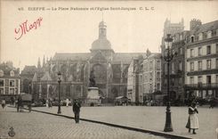 Dieppe CPA der nationale Platz und 'die Kirche Saint Jacques