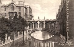 Great Britain Cambridge CPA St John' S college Bridge off Sighs