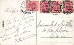 Germany Frankfurt CPA Pamengarten Blumenparterre put Gesellschaftshaus