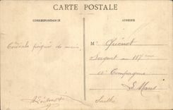 Beaumont on the Sarthe CPA the suspended bridge Seen in prospect