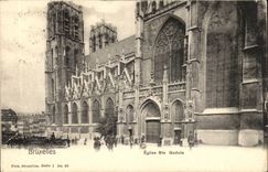 Belgie Belgium Brussels CPA Church co Gudule