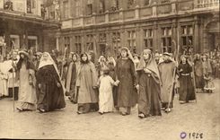 Belgie Belgium Bruges CPA Procession of Saint Blood people of Bethleemcahntant Adeste faithful