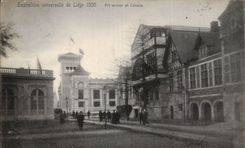 Belgie Belgium CPA Fair universal of Liege 1905 old Art and Canada