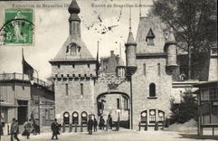 Belgie Belgium Fair of Brussels 1910 CPA Entrance of Brussels Village fair