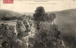 The Vosges CPA the rocks of Kruppenfels on has road of Munster