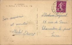 Lourdes CPA the basilica and the peak of Jer