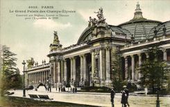 Paris CPA das Grand Palais von den Championen Elysees ist (errichtet von Deglane Louvet und von Thomas) fur 'Belichtung von 1900