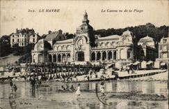 Le Havre CPA the casino seen of the beach