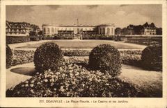 Deauville cPA the flowered beach the casino and gardens