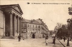 Perigueux CPA Boulevard Michel Montaigne and road of Paris