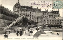 Biarritz CPA La rampe mobile et le casino Bellevue