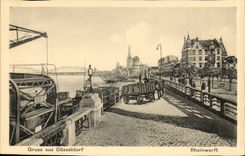 Germany Gruss aus Dusseldorf Rheinwerft CPA