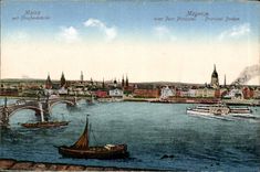 Germany Mainz put Strassenbrucke Mayvence with principal bridge