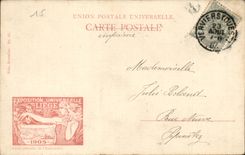 Belgie Belgium CPA Fair of Liege 1905 House of Serbia Serbia