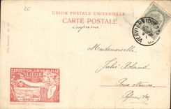 Belgie Belgium CPA Fair of Liege 1905 Views of the relays (house of Serbia Serbia)