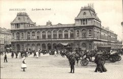 Belgie Belgium Brussels CPA Train station of North