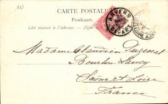 Belgie Belgien Gruss aus Antwerpen CPA das Entleerungsdock und das Steen (Boote)