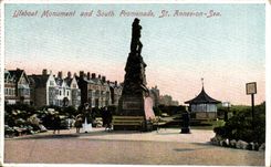 The United Kingdom CPA St Asses one the sea and south walk Lifeboat monument