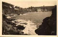 Perros Guirec CPA the beach of Trestrignel seen of the point of the castle