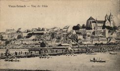 Germany Old man Brisach CPA Seen of the Rhine