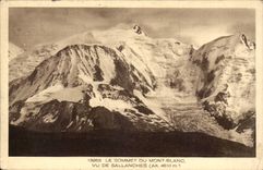 CPA the top of the Mont Blanc seen of Sallanches (4810m)