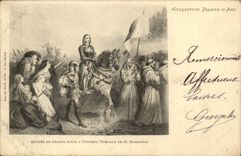 Collection Jeanne of arc CPA Entree of Jeanne of arc has Orleans (table of H Scheffer)