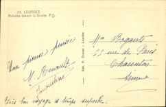 Lourdes Sick CPA in front of the cave