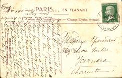 Paris CPA die Allee des Champs Elysees