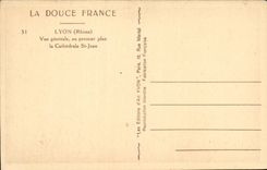 Lyon CPA View in the foreground the cathedral St Jean