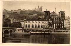 Lyon CPA Pon tTilsitt and hill of Fourviere