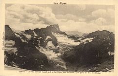 The peak of olan and the glacier of Bolsters CPA Seen from of the peak of the stages