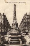 Lyon CPA Places Republic Carnot Monument