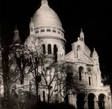 Paris CPA La nuit Le sacre coeur