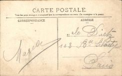 Treport CPA das alte Sandstein Kreuz und die Strasse von Paris