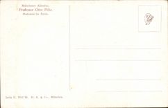 CPA Painting Professor Otto Piltz Madonna im FElde (peasant)