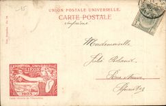 Belgie Belgium Fair universal of Liege 1905 CPA Town of Liege