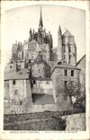 CPA Mont Saint Michel Seen in the East taken of the walls