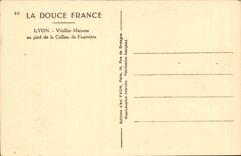 Lyon CPA Old houses with the foot of the hill of Fourviere