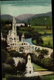 Lourdes CPA the basilica and the Interallied monument